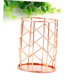 TEHAUX Gold Pencil Holder Gold Makeup Gold Pen Holder Pen Organizer for Desk Cosmetic Brush Holder Pen Container Makeup Brush Holder Makeup Brush Organizer Rose Gold Stationery