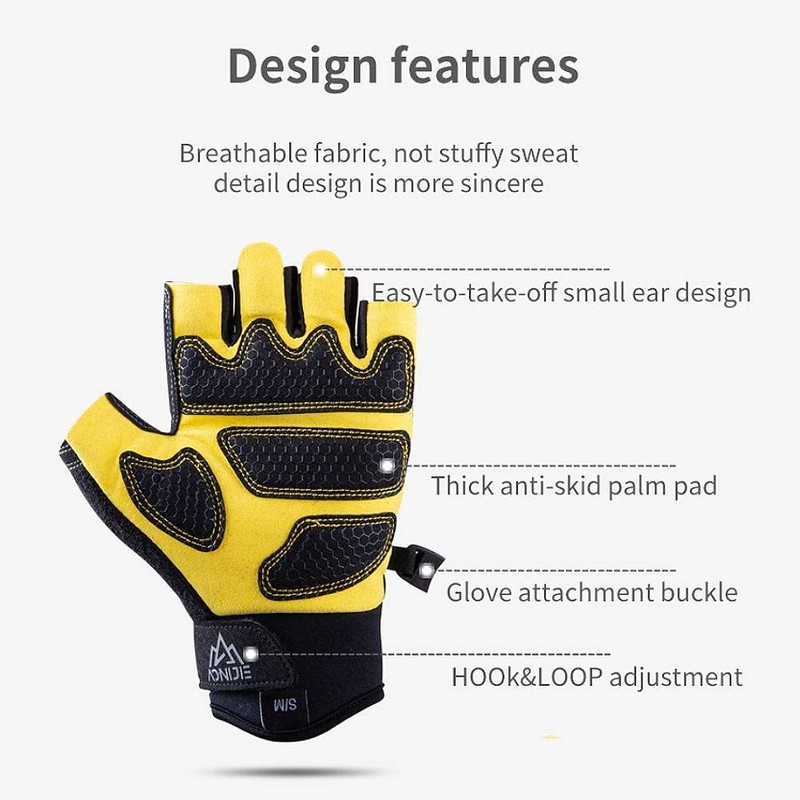 OuniTze (M54) Training Gloves, Fingerless, Fingerless, Men's, Women's, Unisex, Mesh,