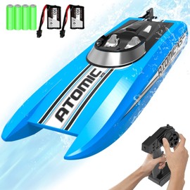VOLANTEXRC RC Boat for Pools and Lakes, 20mph High Speed Remote Control Boat for Kids and Adults, 2.4Ghz Racing Ship with Self-righting, Reverse for Boys and Girls (795-5 Blue)