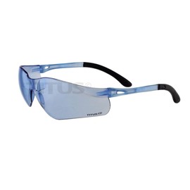 TITUS G3 Hi Mass Velocity Slim-Line Safety Glasses Z87+ Shooting Motorcycle Eye Protection (Without Pouch, High Velocity - Tinted) (Blue)