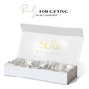 SURI White Modern Mezuzah Case,Self Stick Mezuzah with Scroll for
