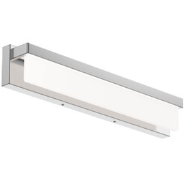 LIGHTINN LED Bathroom Vanity Light Fixture Over Mirror 24.4 inch Modern Rectangle Finishing Bath Vanity Lighting Bar 4000K Daylight Wall Sconce (Chrome)