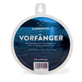 Zanderfang - Fluorocarbon leader fishing line for pike and zander - leader line leader - 1mm - 50m, pike fishing and sea fishing