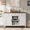 CABIHOME Farmhouse 53.5'' Buffet Cabinet with Storage, 36'' Tall Wood