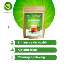 SUNBELEAF - Pepper mint Tea | Pepper mint Tea Bags | 60 Tea Bags | Tea Peppermint | Caffeine Free | Herbal Tea