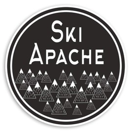 2 x 10cm Ski Apache New Mexico Vinyl Stickers - USA Ski Resort Sticker #34820 (10cm Wide)