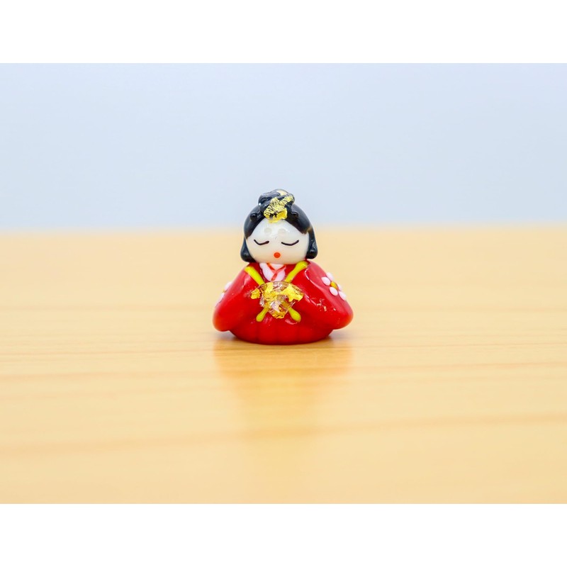 Glass Square Lovely Glass Hina Dolls, Small