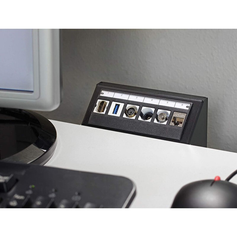 DELOCK Keystone Bracket Multimedia Panel 6 Port