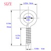 CEEYSEE 300 Pcs Small Screw Eye Mini Screw Eye Pin