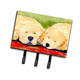 Caroline's Treasures SS8902TH68 Golden Retriever Leash or Key Holder, Wall Hooks, Key Hooks Holder, Coat Rack Wall Mount, Coat Hooks, Hooks for Hanging Keys, Towels, Aprons, Leashes,