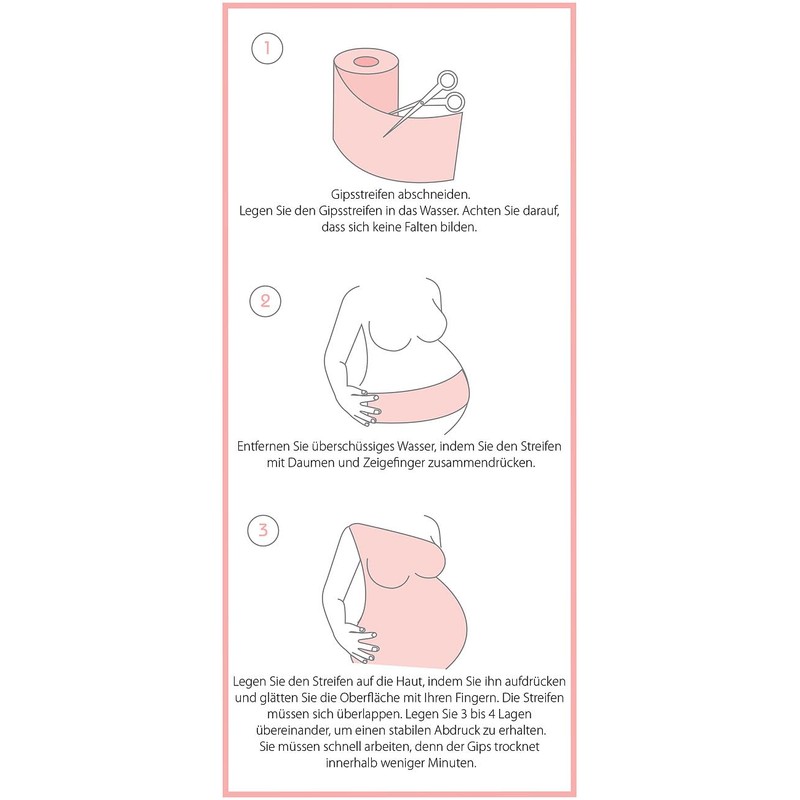 Your Design Plaster Casts 3D: Set of 2 Baby Belly