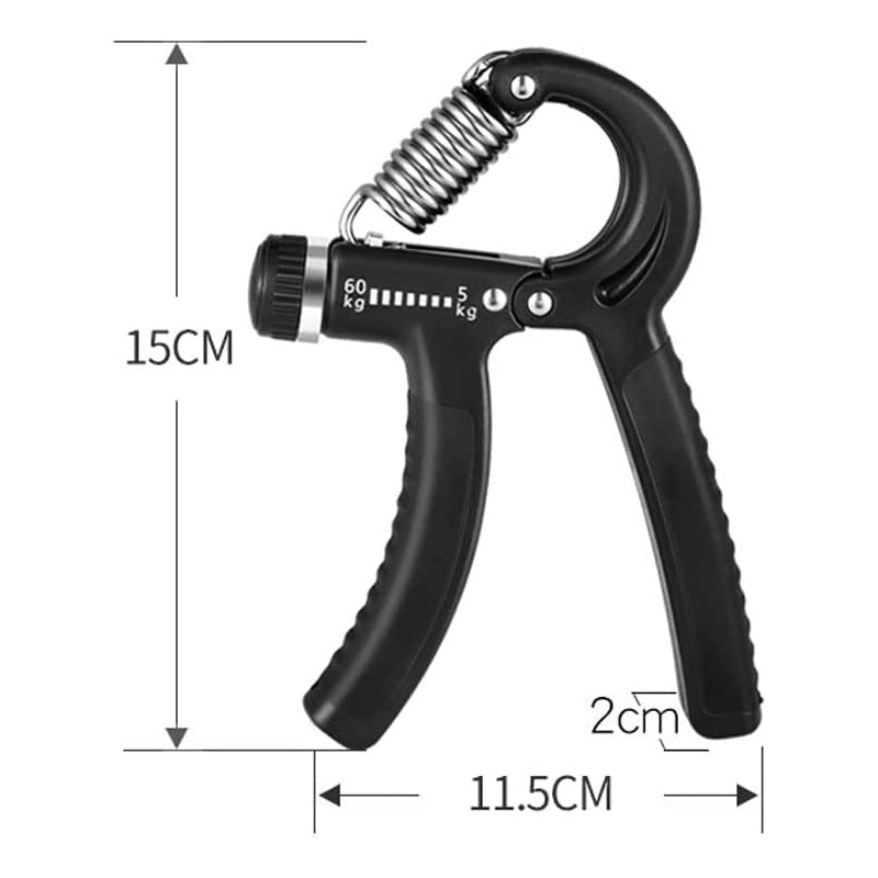 5-60Kg Adjustable Power Hand Grip Forearm Exerciser Gripper Strengthener Trainer