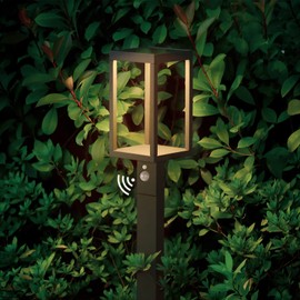 Outdoor Solar Pathway Light, Motion Sensor Dusk to Dawn Bright Lamp, LED Waterproof Aluminum Landscape Lighting Path High Lumen for Garden Yard Lawn Walkway Driveway Adjustable Outside Lantern