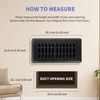 Floor Register 4x10, Plastic Air Vent Covers with Adjustable Airflow,