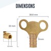 ZAVIA Radiator Bleed Key 2 Pack Brass Radiator Key Set
