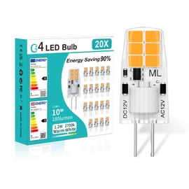 YzzYzz YzzYzz G4 LED Lampen, G4 Led Birne Warmwei? 2700K, G4 Glhbirne 180LM, 1,2W Ersatz fr 10W Halogenlampen, G4 Leuchtmittel AC/DC 12V CRI> 85, Nicht Dimmbar Kein Flimmern, 20er Pack