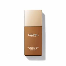ICONIC LONDON Super Smoother Blurring Skin Tint | Light to Medium Coverage, Hydrating, Ultra-Lightweight Tinted Moisturizer, Cruelty-Free, Vegan Makeup (Neutral Deep) 1.01 Fl oz