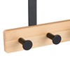 Relaxdays Door Coat Rack 4 Hooks Hook Rack for 2