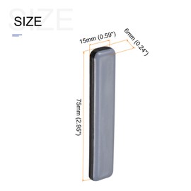 METALLIXITY PTFE Furniture Slider Gliders (75x15mm) 8Pcs, Rectangle Self-Adhesive Floor Protector Pads - for Furniture Carpets