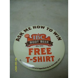 IBC (25 Pack) IBC Rootbeer "Free T-Shirt Contest" Promotional 3" Pin *NEW*
