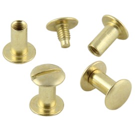 Binding Screws, Brass-Plated or Nickel-Plated Various Sizes, 20, 50, 100 or 1000 Pieces