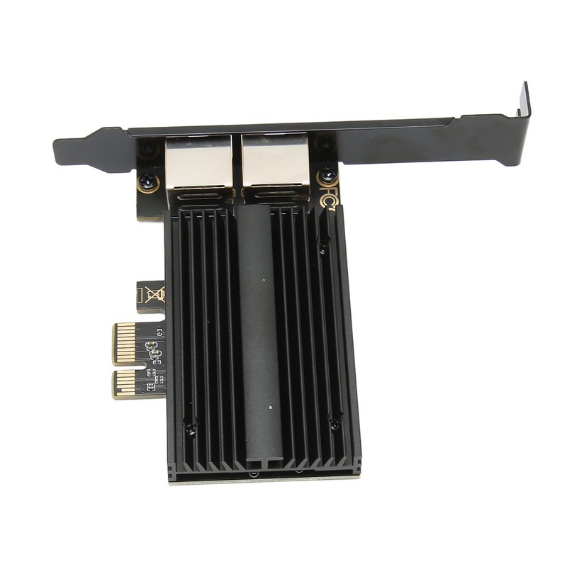 PCIe Network Card 2.5Gbps Dual Port Gold Plated Pin Aluminium