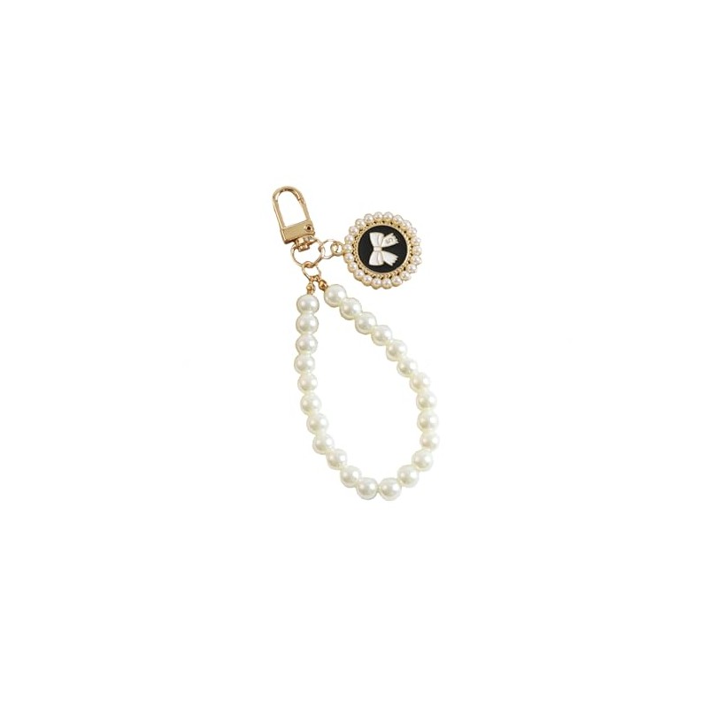 Cute Keychain Girly Keychains for Car Keys Pearl Bow Keychain