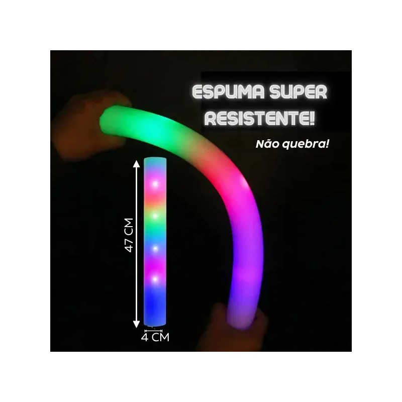 Pack 10 Barras De Espuma Led Para Fiesta