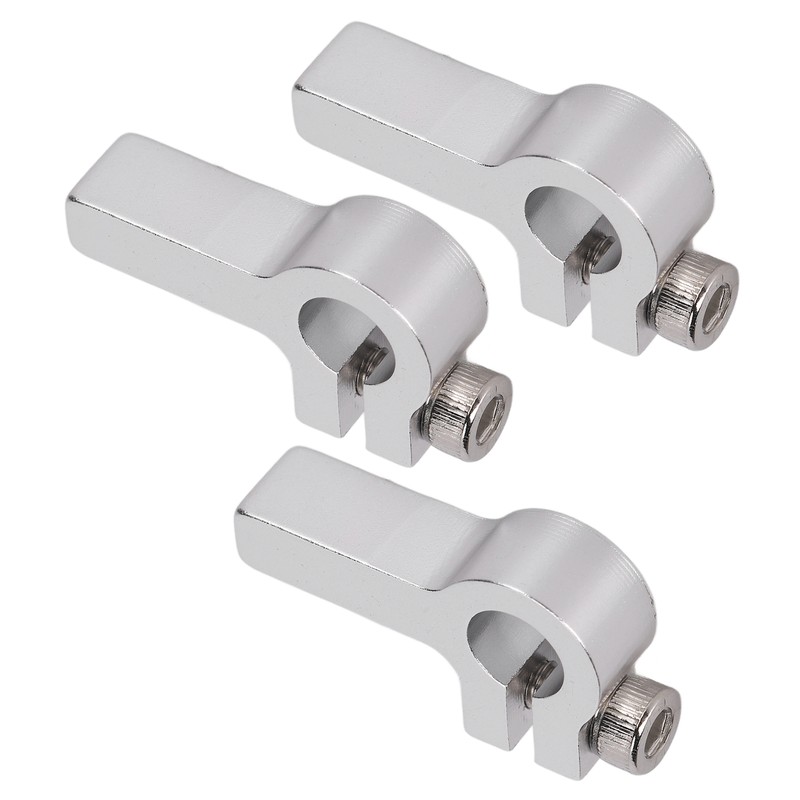 3Pcs Tube Clamp Hub Aluminum Shaft Clamping M4 Thread Mounting