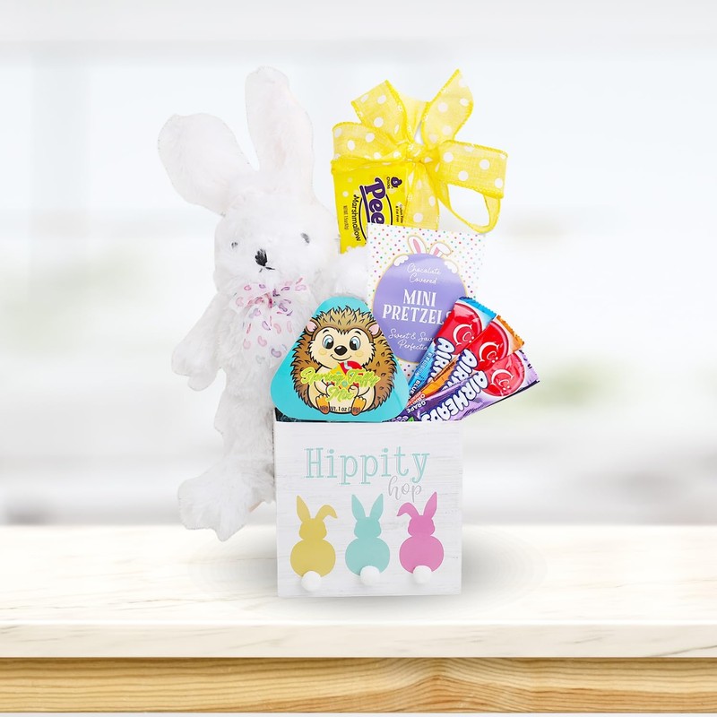 Alder Creek Gift Baskets Hippity Hop Easter Box with Bunny
