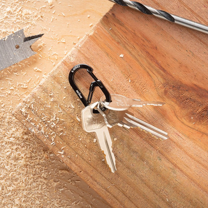 NITEIZE G CARABINER #1, Black, 2-Pack, Small