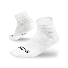 3 Pairs Nxtrnd Quarter Socks for Men & Boys, Padded Athletic Socks for Football (White, L/XL)