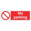 300mmx100mm No Parking Sign Rigid Plastic