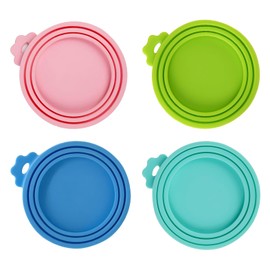 votuyet 4 Pcs Silicone Pet Food Can Covers dog food,Food Can Lids for keeping your pet's food fresh