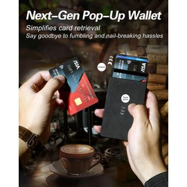 HYTREIX Slim RFID-Blocking Metal Wallet for Men – Compact Design Fits Front & Back Pockets, Includes Credit Card Holder and Money Clip