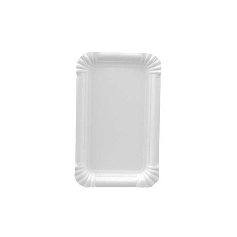 Gastro-Bedarf-Gutheil 250 Disposable Paper Plates Square in White 10 x