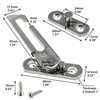 LUORNG 8.5x4.8cm Silver 304 Stainless Steel Flush Door Limiter Right