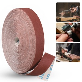 Emery Cloth Roll,240 Grit Continuous Sandpaper Roll 1" x 88 Feet Sandpaper Roll for Wood Furniture Finishing Metal Sanding Automotive Polishing