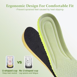 Flintronic Shoe Insoles, Memory Foam Insoles Providing Shock Absorption and Cushioning, Comfort Insoles for Feet Relief, Soft Shoe Insoles Men Women for Walking Jogging Hiking Running