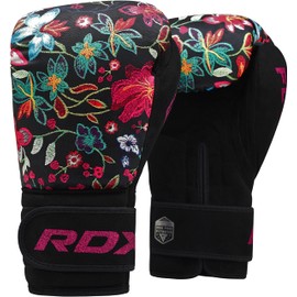 RDX Women Boxing Gloves for Training, Muay Thai – Flora Skin Ladies Mitts for Sparring, Kickboxing - Good for Punch Bag, Focus Pads and Double End Ball Punching