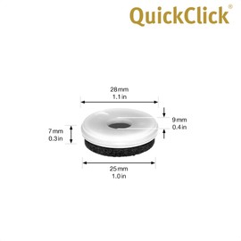 Wagner QuickClick® Chair Glides – Set of 8 Replacement Slider/'Natural – Diameter 30 mm – 15803300