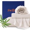Swiftify 100% Organic Viscose Derived from Bamboo, 4-Piece Queen Sheets
