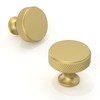 Talentedeco 10 Pack Brushed Gold Knurled Kitchen Cabinet Knobs Cabinet