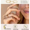 FUNEIA Pack of 3 Rings Gold Ladies Women 14k Gold-Plated