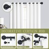 TANGWIN 2 Pack Black Curtain Rods for Windows 48 to