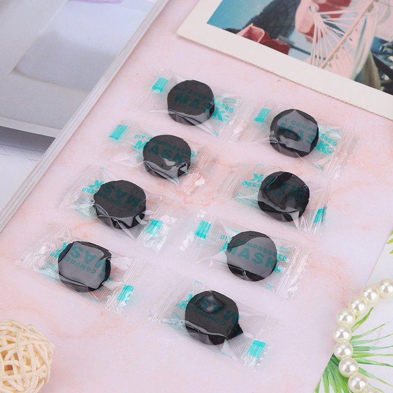 100Pcs/Pack Bamboo Charcoal Disposable Skin Care Compressed Face Mask DIY