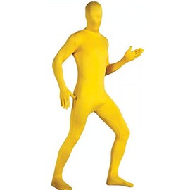 MATISSA Men's Women's Full Body Costume Unisex Spandex Bodysuit (Yellow, XX Large)