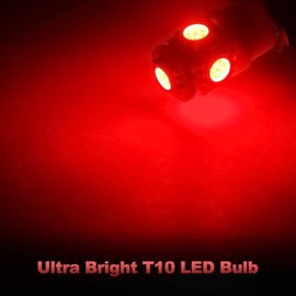 Yorkim 194 LED Bulbs Red Super Bright Newest 5th Generation, T10 LED Bulbs, 168 LED Bulb, LED Bulbs for Car Interior Dome License Plate Map Door Courtesy Lights W5W 2825, Pack of 20