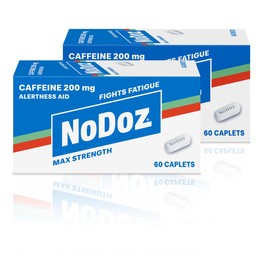 NoDoz 200mg Maximum Strength Alertness Aid, 60 Caplet Twin Pack                                                                                       