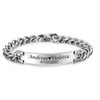 aplusashop ID Stainless Steel Bracelet with Engraving of Your Choice